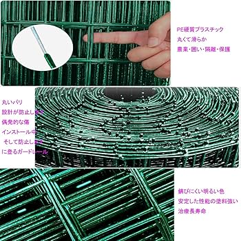 ネット　１７ｍ×１，２ｍ Amazon.co.jp: 硬質プラスチック、高級スチールメッシュ、簡易